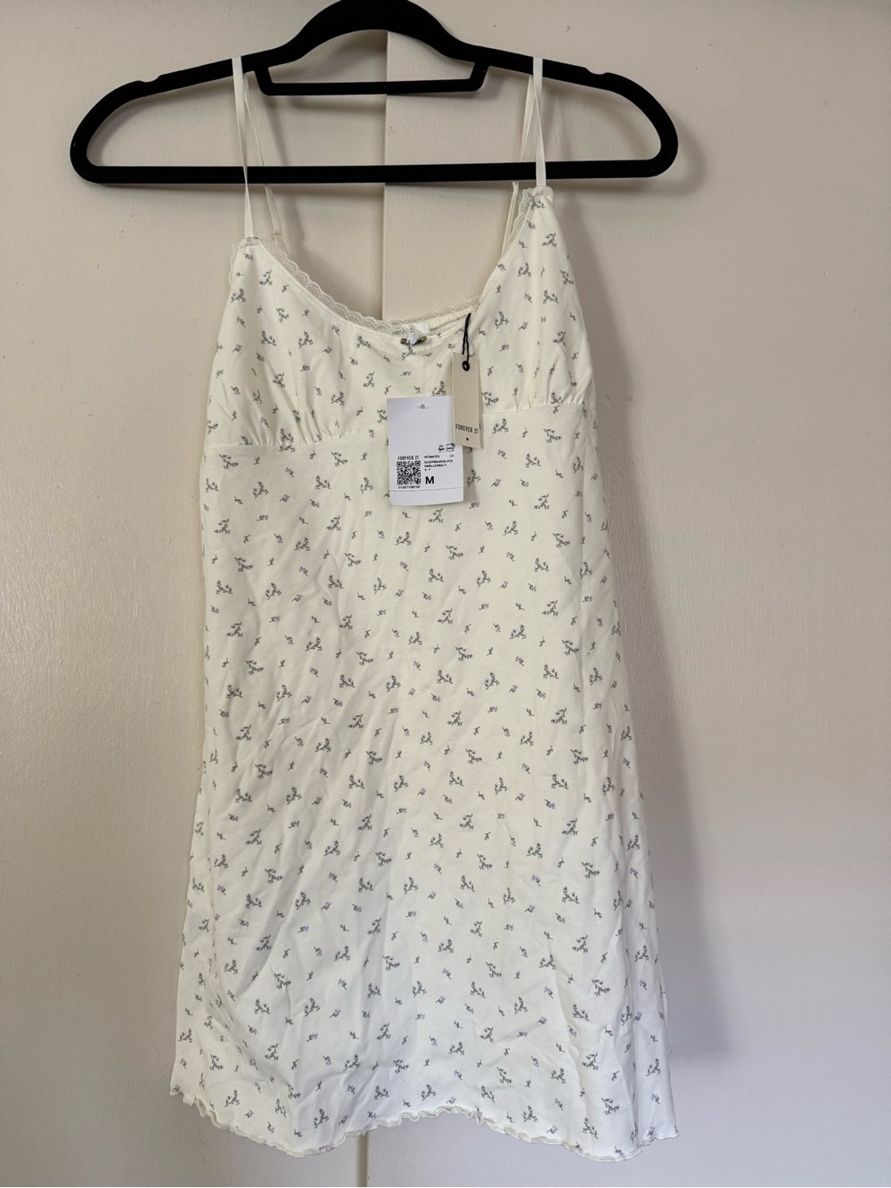 Forever 21 Cream Floral Slip Nightdress